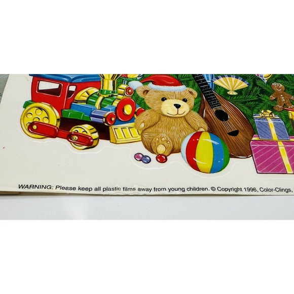 VTG Color-Clings Christmas Winter Holiday Static Cling Window Decorations 1996 - Picture 2 of 16